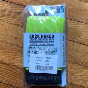 Buck Naked Brief Underwear, Large, Duluth Neon Green